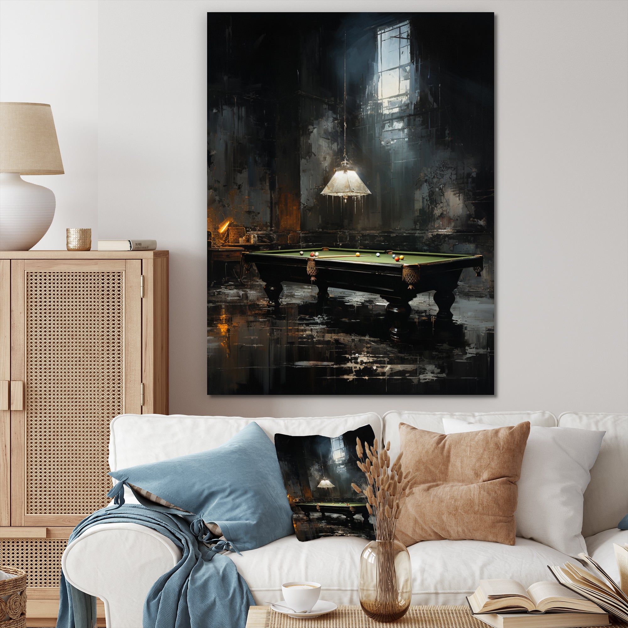 Billard Billiard Noir - Billiards Canvas Wall Art