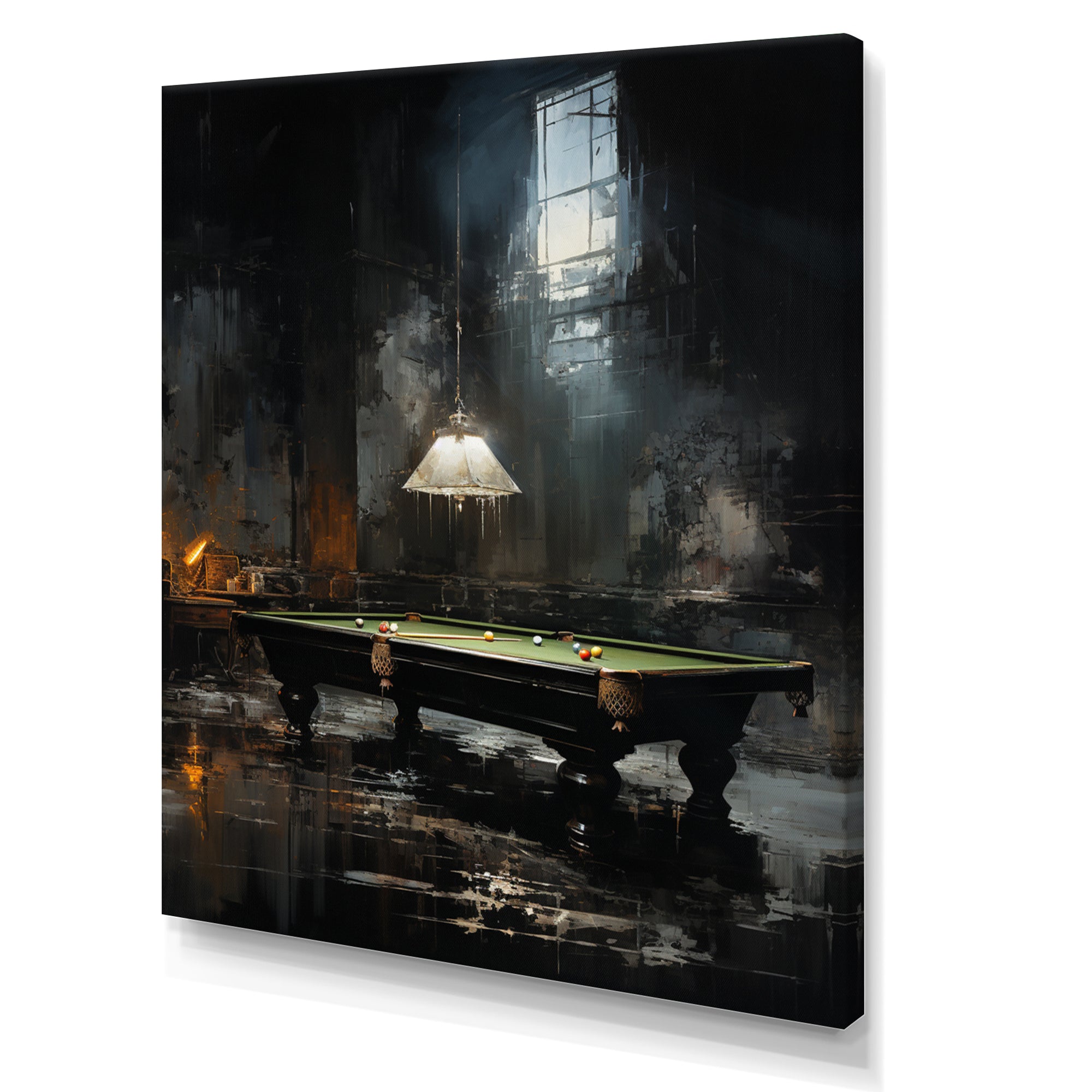 Billard Billiard Noir - Billiards Canvas Wall Art
