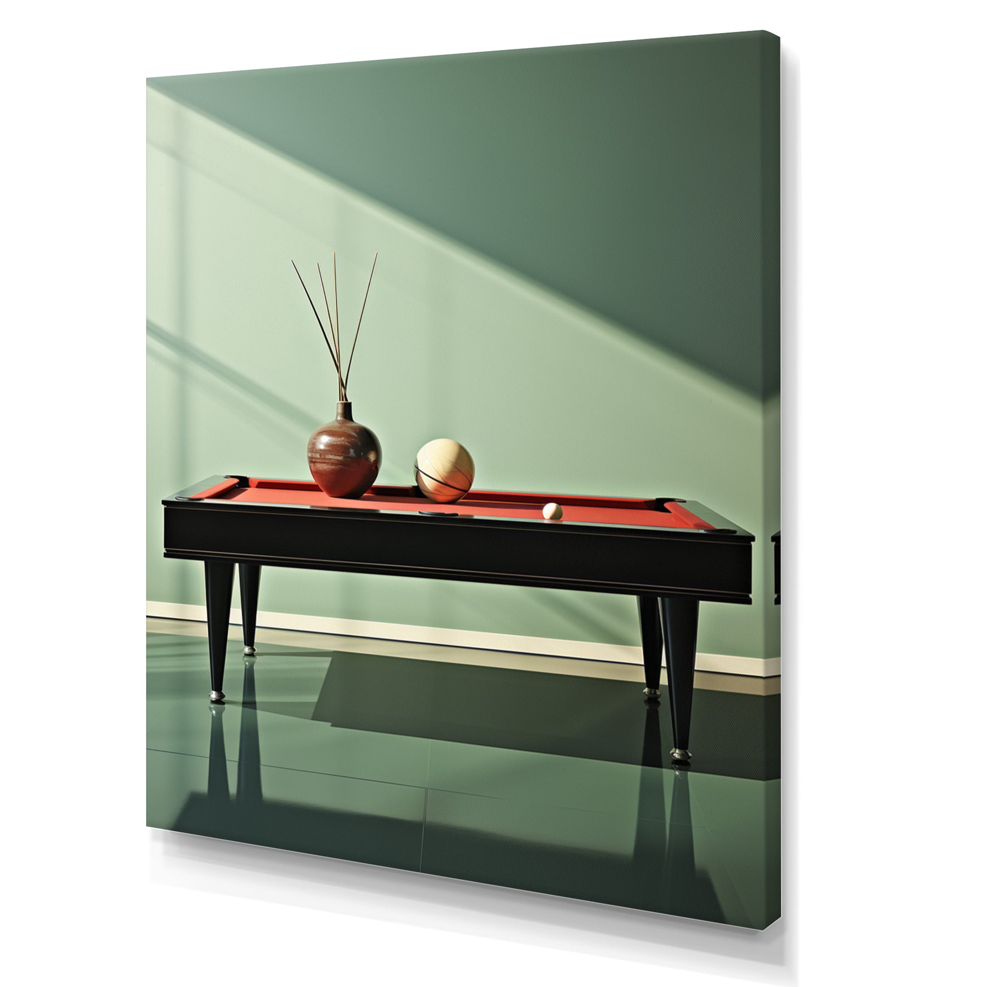 Billard Serene Strokes Minimalist - Billiards Canvas Wall Art
