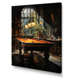Billard Shadows In Motion I - Billiards Canvas Wall Art