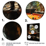 Billard Shadows In Motion I - Billiards Canvas Wall Art