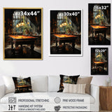 Billard Shadows In Motion I - Billiards Canvas Wall Art