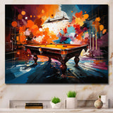 Billard Vibrant Break I - Billiards Canvas Wall Art