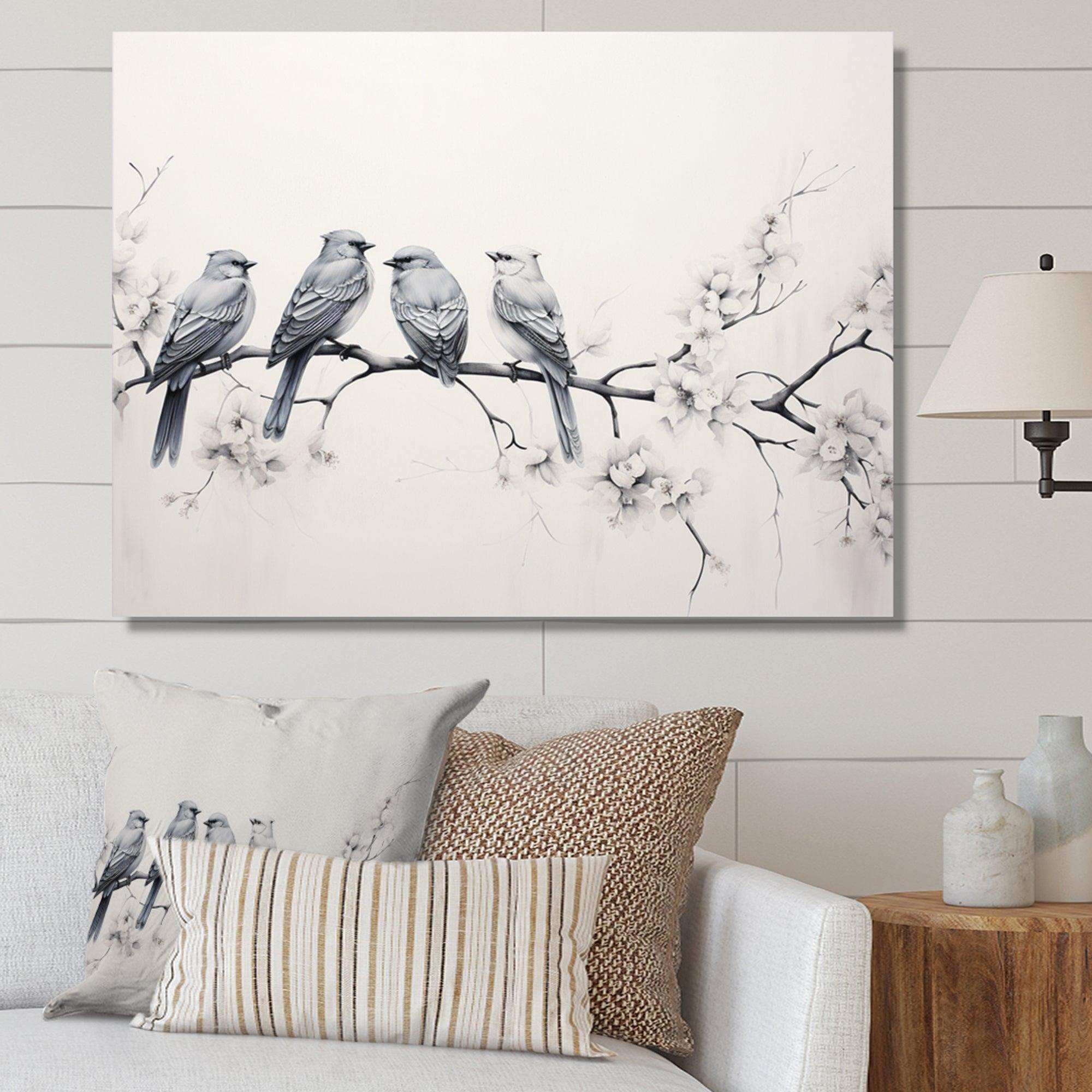 Birds On The Brink I - Animals Canvas Wall Art