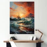 Boat Energetic Outburst - Boat Canvas Wall Art