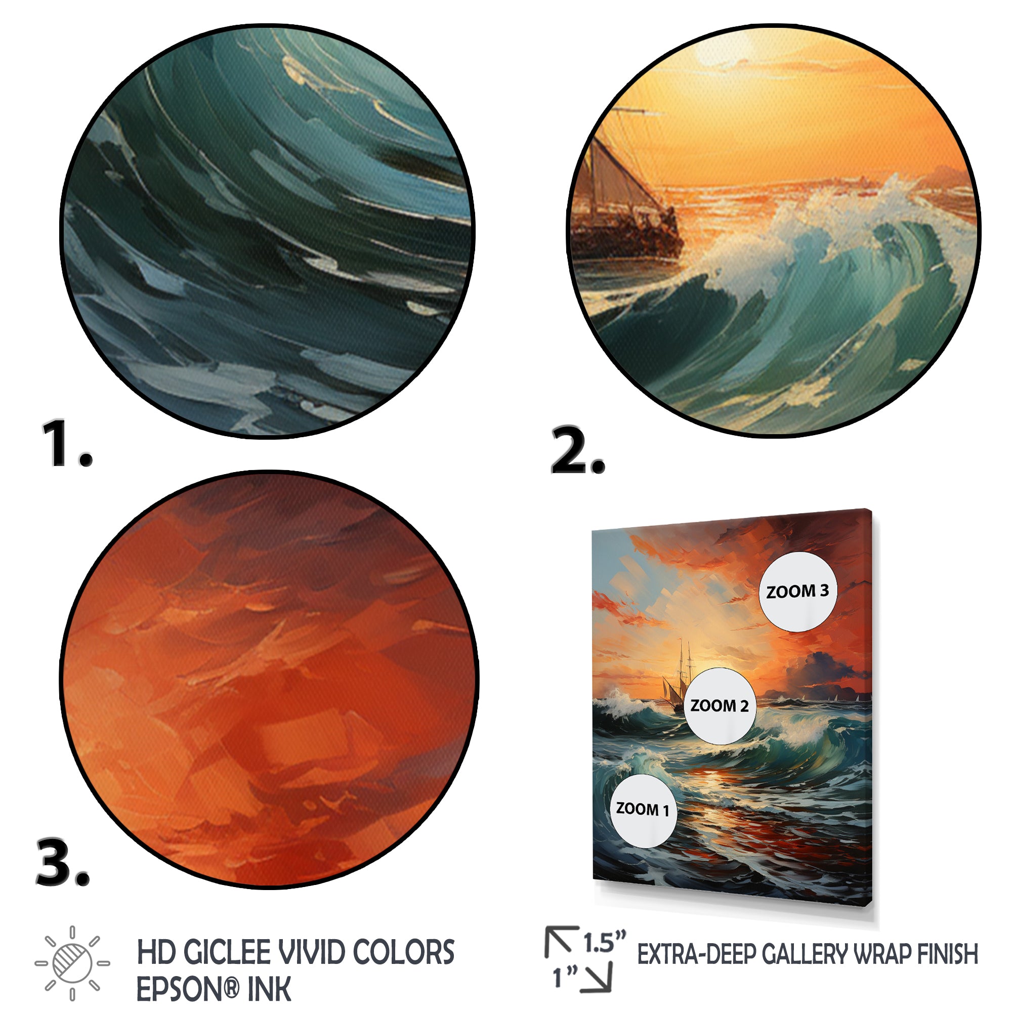 Boat Energetic Outburst - Boat Canvas Wall Art