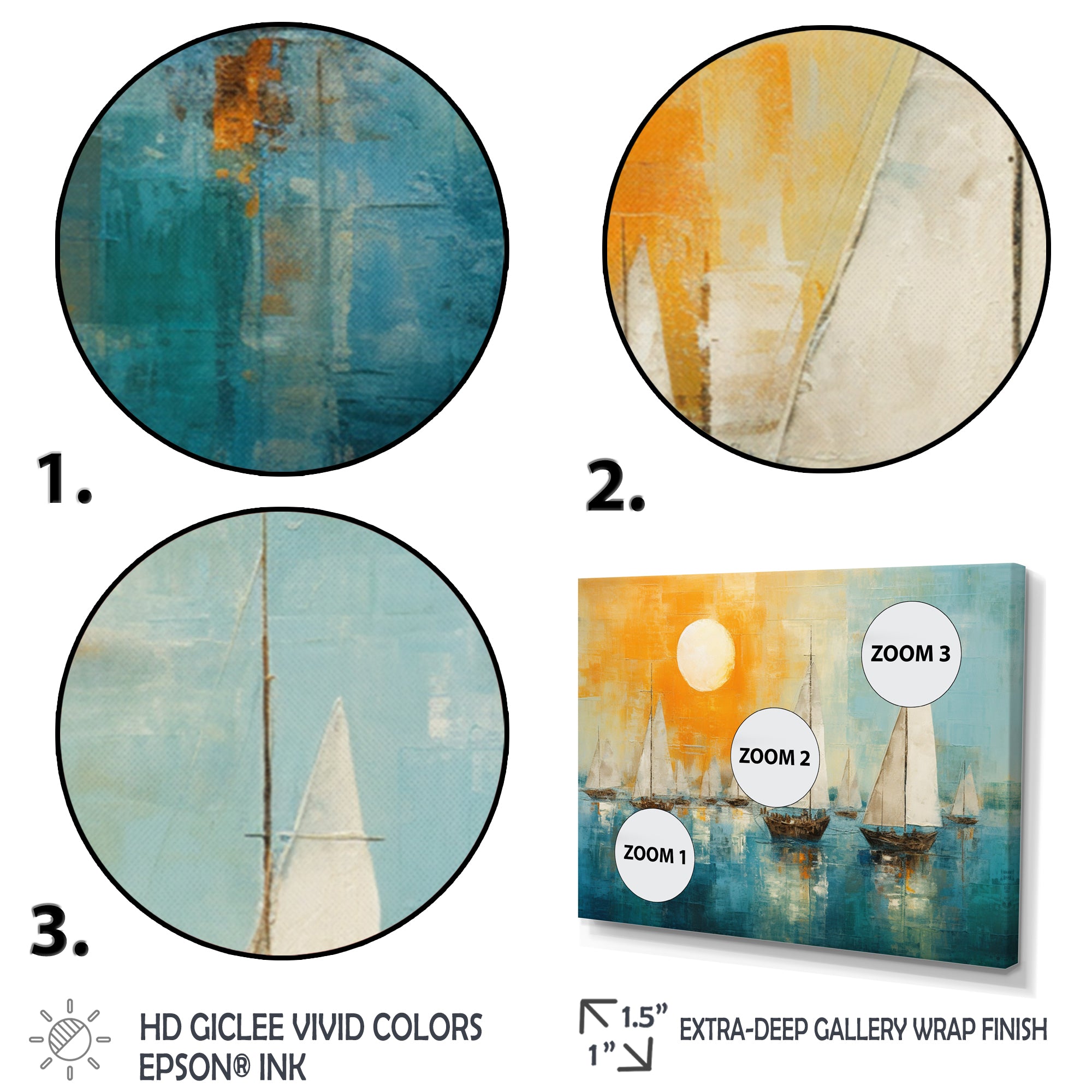 Boat Abstract Coastline I - Boat Canvas Wall Art