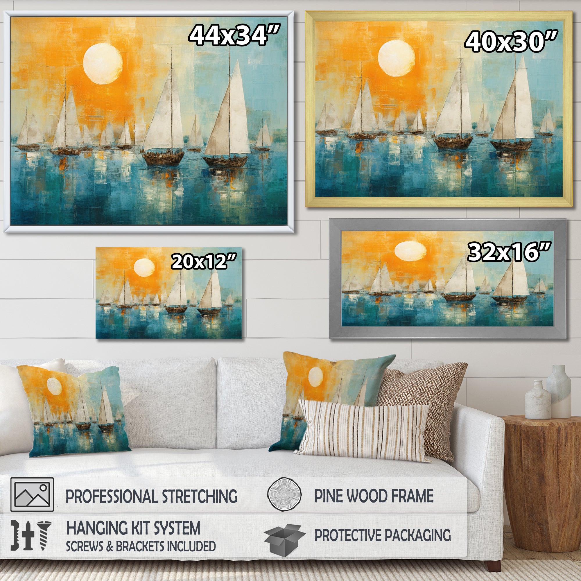 Boat Abstract Coastline I - Boat Canvas Wall Art