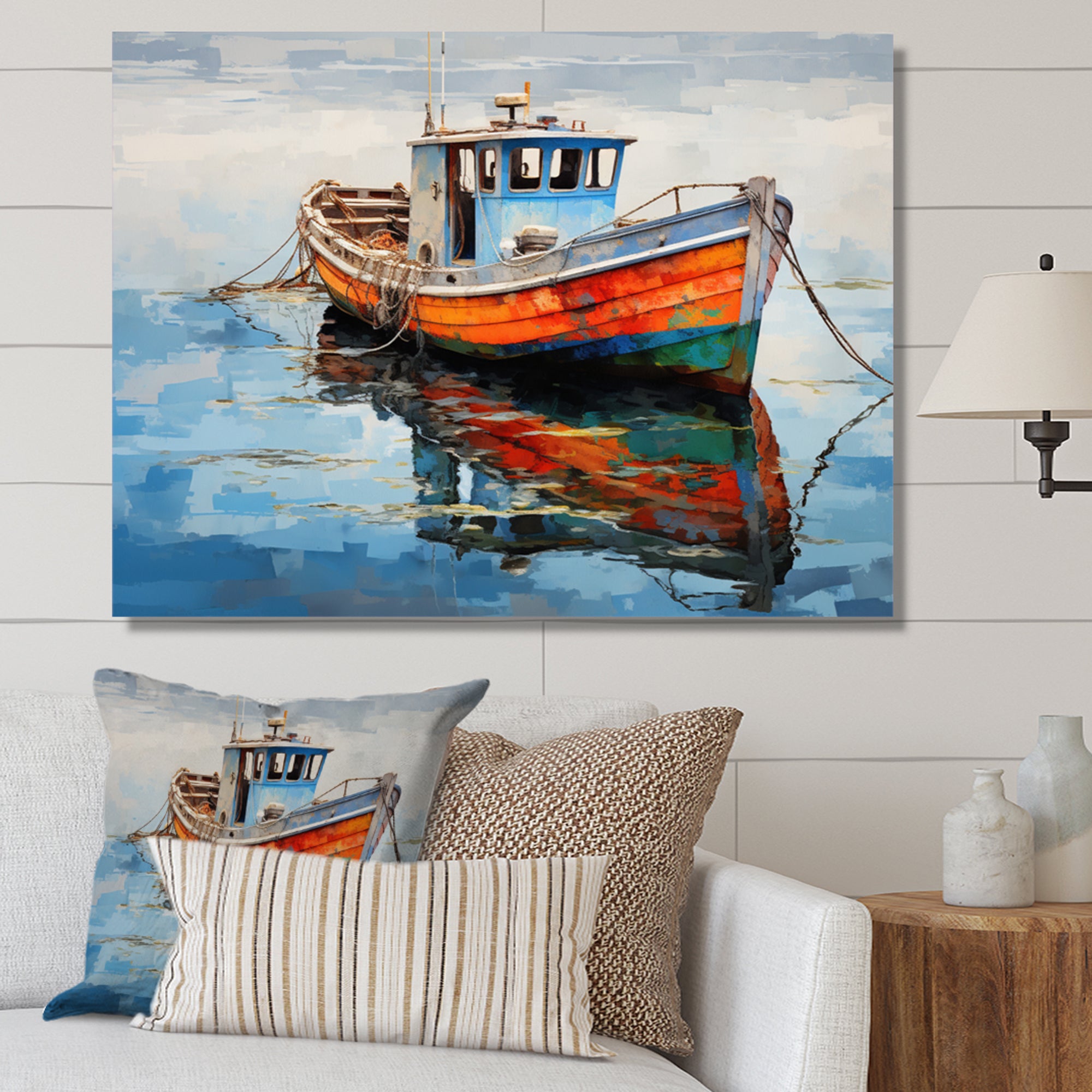 Fishing Boat Melodies I - Boat Canvas Wall Art