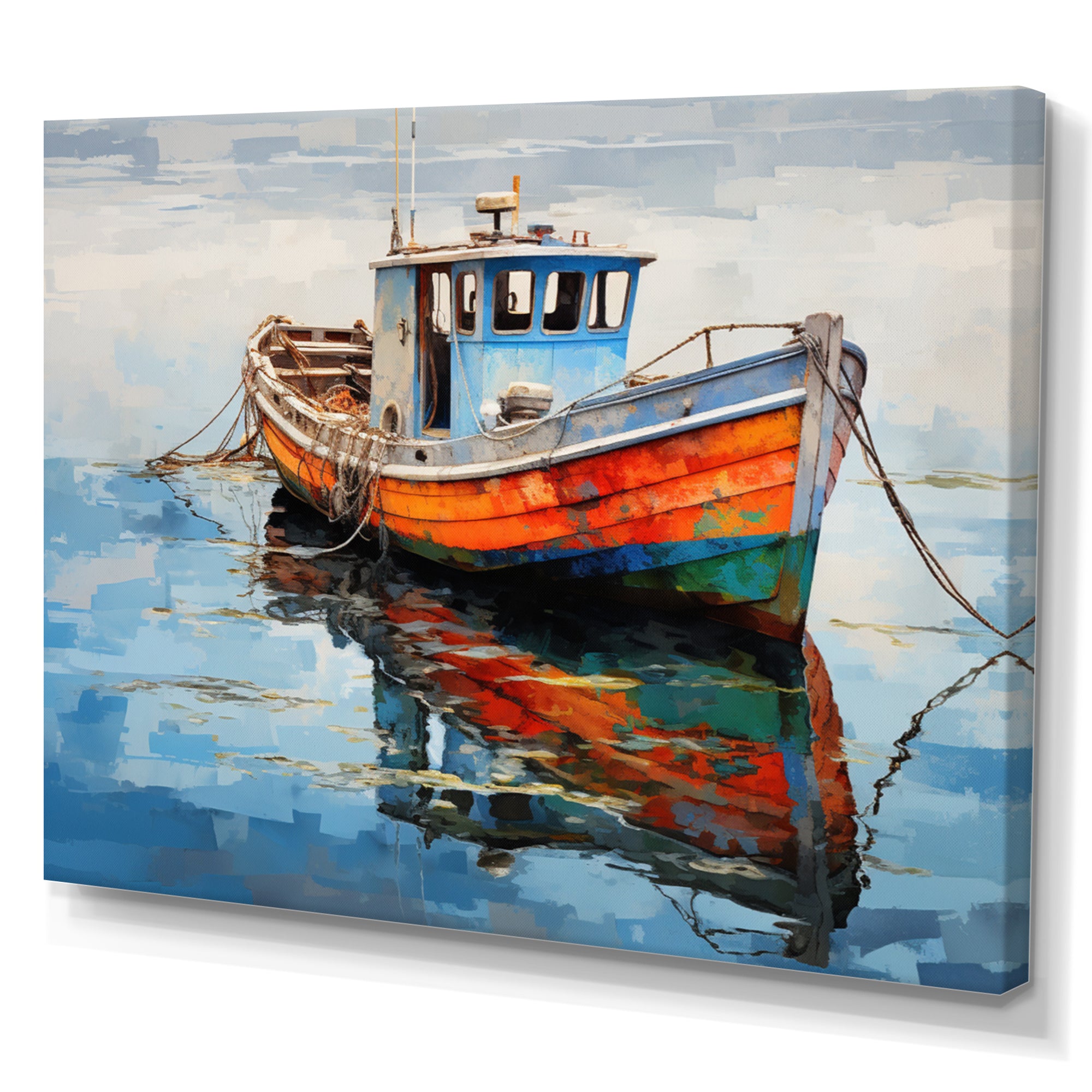 Fishing Boat Melodies I - Boat Canvas Wall Art