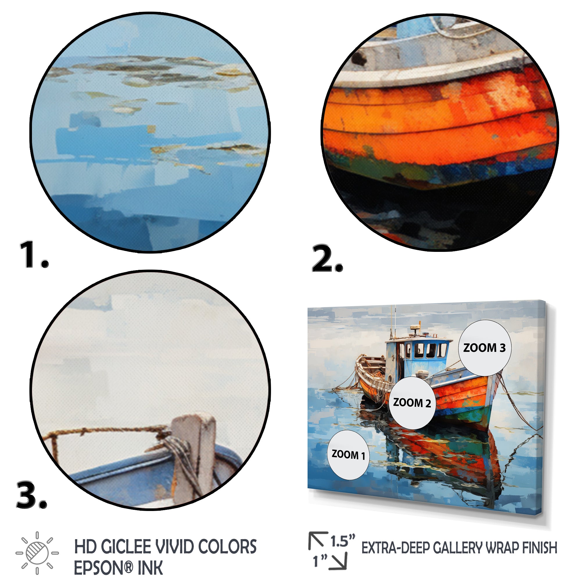 Fishing Boat Melodies I - Boat Canvas Wall Art