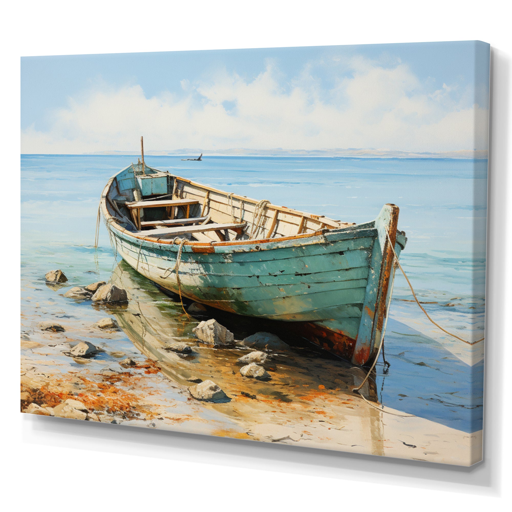 Boat Coastal Melodies - Boat Canvas Wall Art