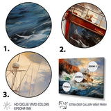 Fishing Boat Dreamy Storm - Boat Canvas Wall Art