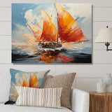 Boat Energetic Sails - Boat Canvas Wall Art