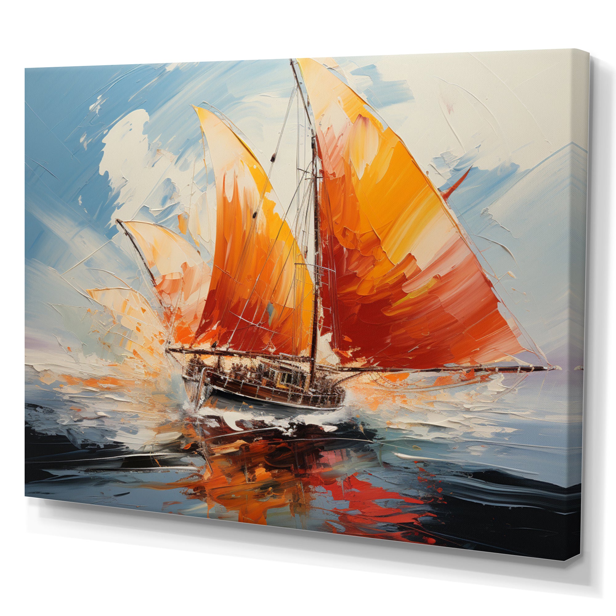 Boat Energetic Sails - Boat Canvas Wall Art