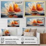 Boat Energetic Sails - Boat Canvas Wall Art