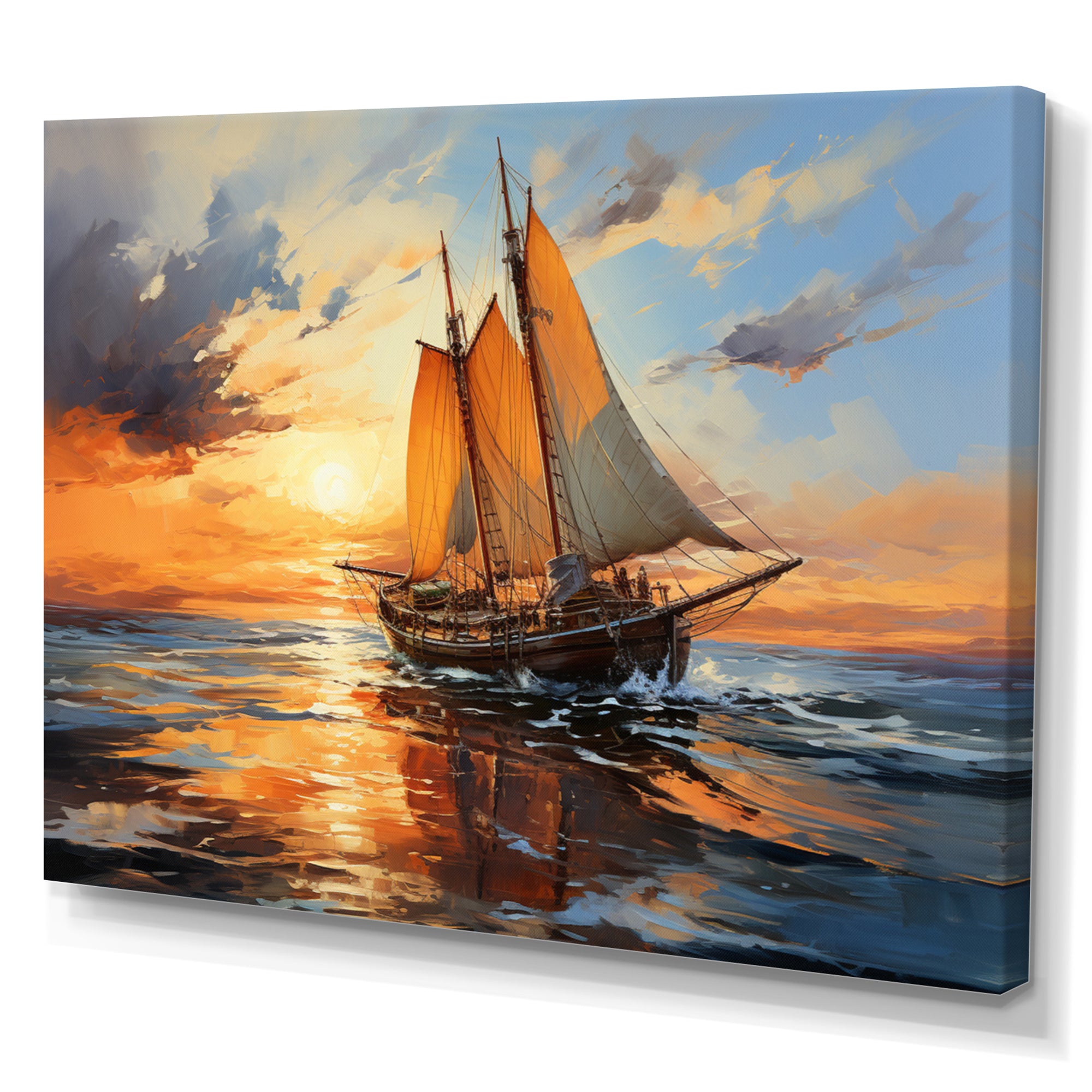 Boat Expressive Seascapes I - Boat Canvas Wall Art