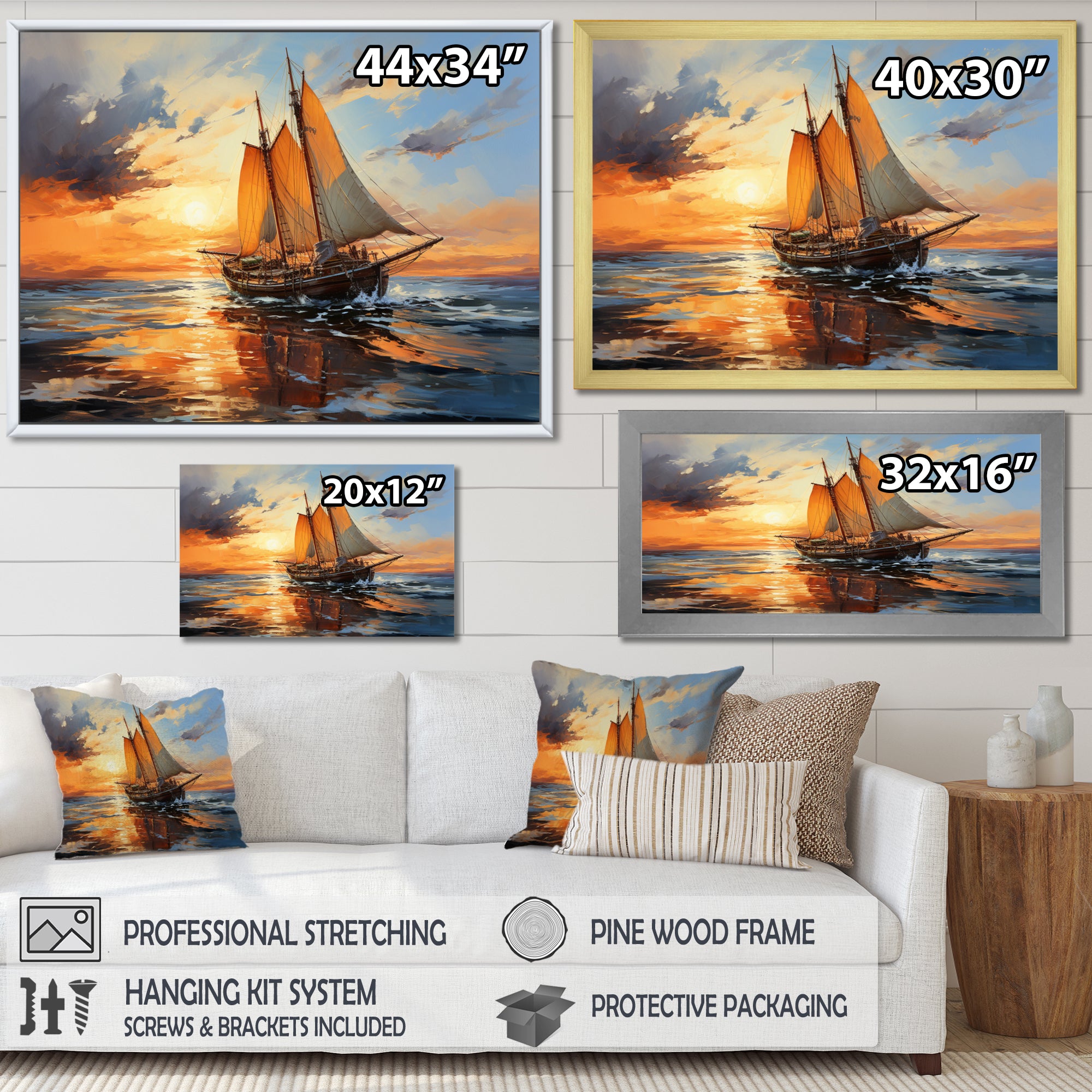 Boat Expressive Seascapes I - Boat Canvas Wall Art