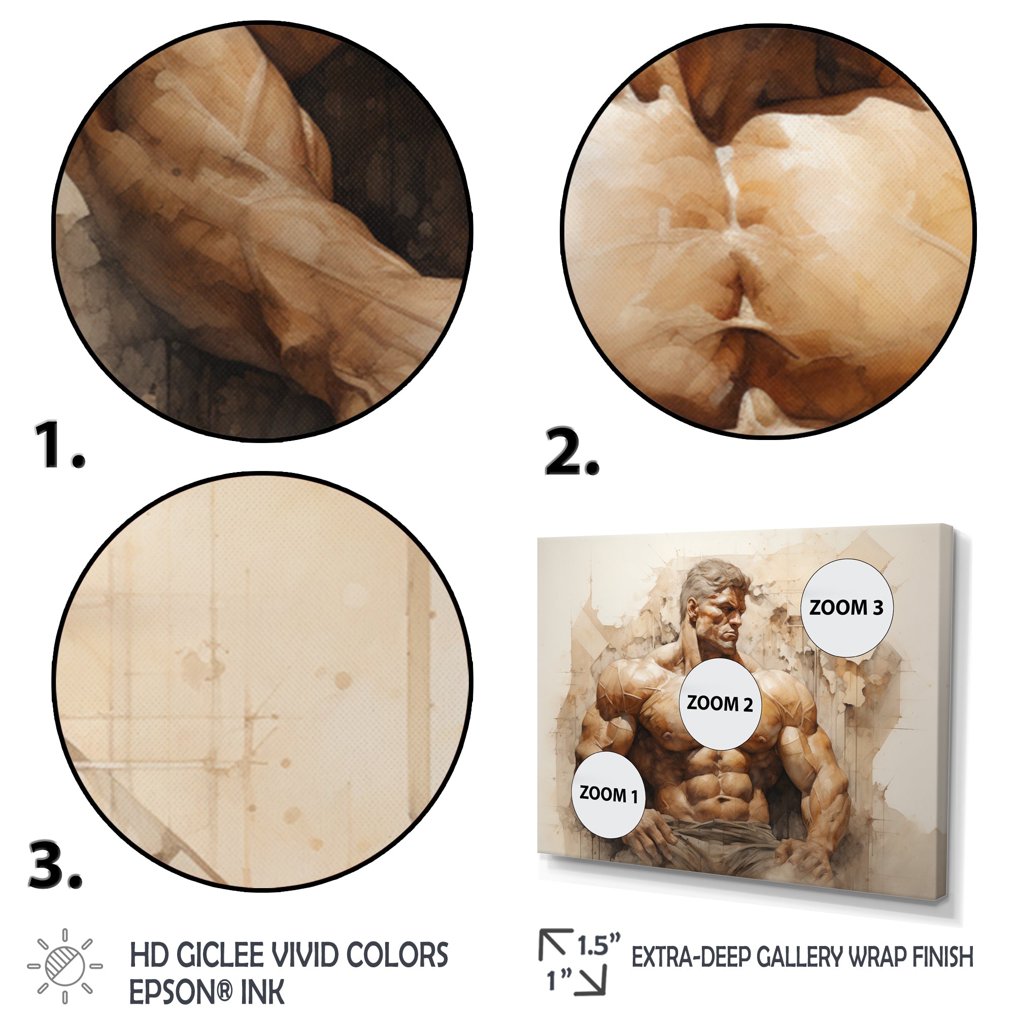 Bodybuilding Eternal Strength I - Aerobic & Bodybuilding Canvas Wall Art