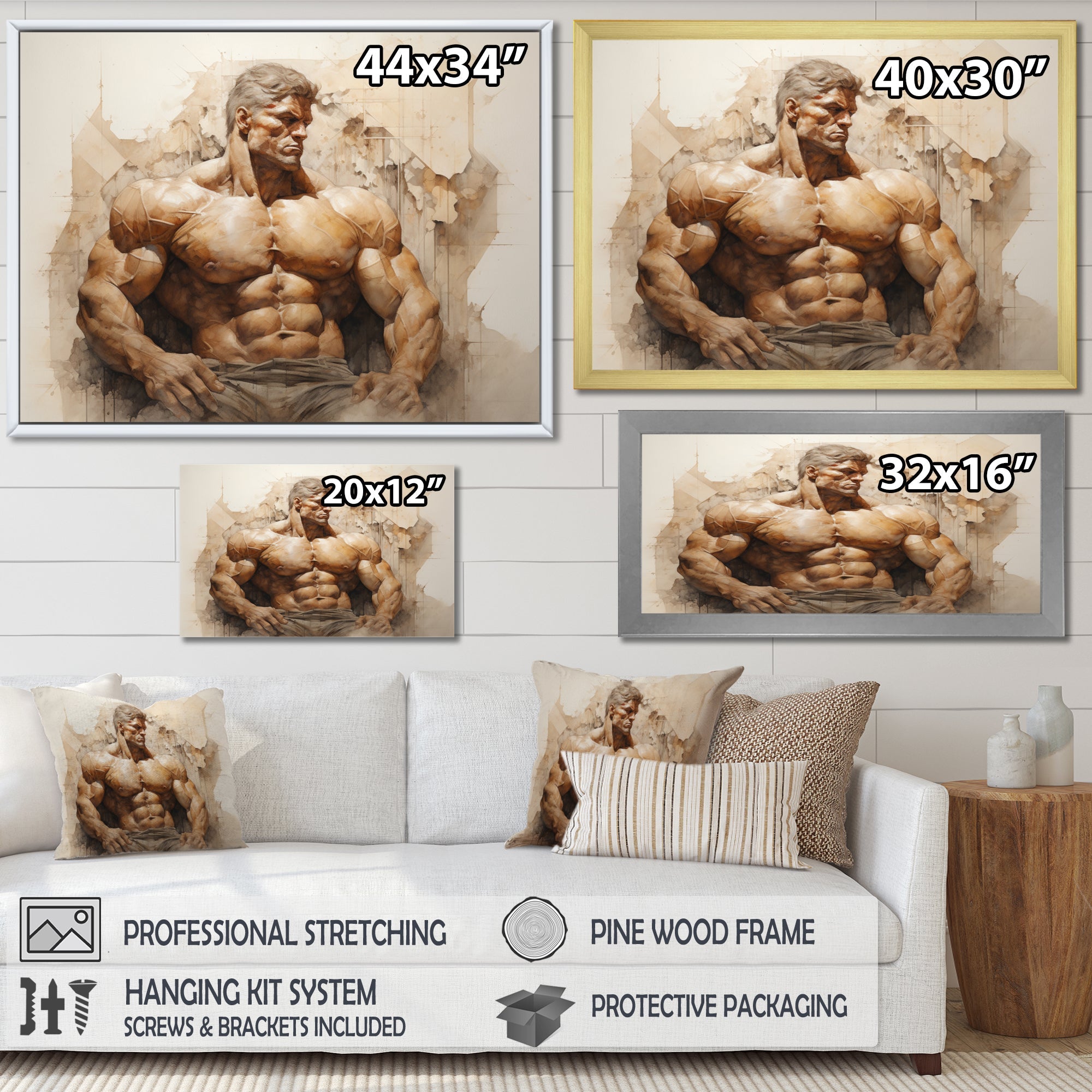 Bodybuilding Eternal Strength I - Aerobic & Bodybuilding Canvas Wall Art