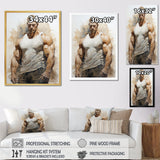 Bodybuilding Front Relaxed Pose I - Aerobic & Bodybuilding Canvas Wall Art