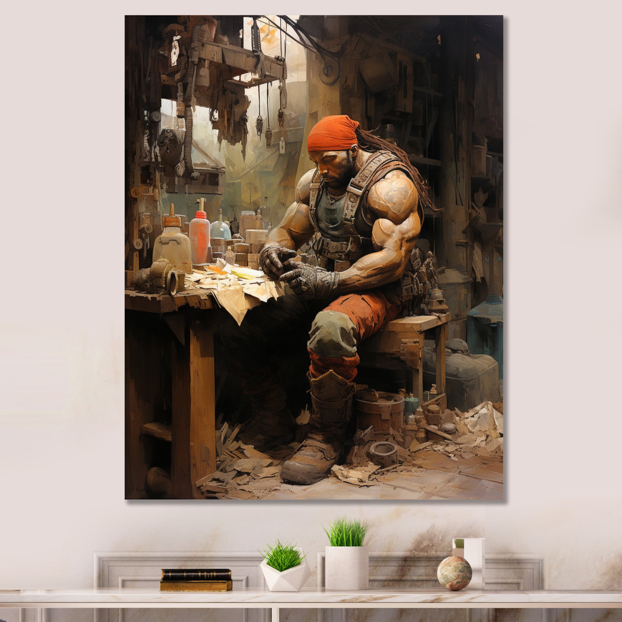 Bodybuilding Sweat And Sacrifice - Aerobic & Bodybuilding Canvas Wall Art