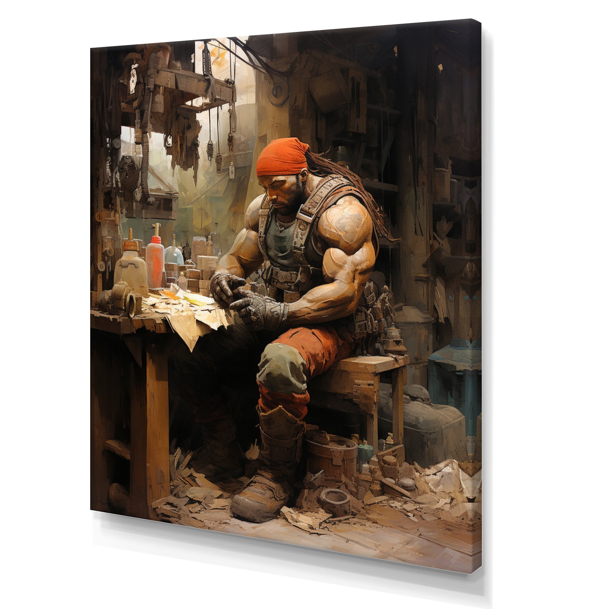 Bodybuilding Sweat And Sacrifice - Aerobic & Bodybuilding Canvas Wall Art