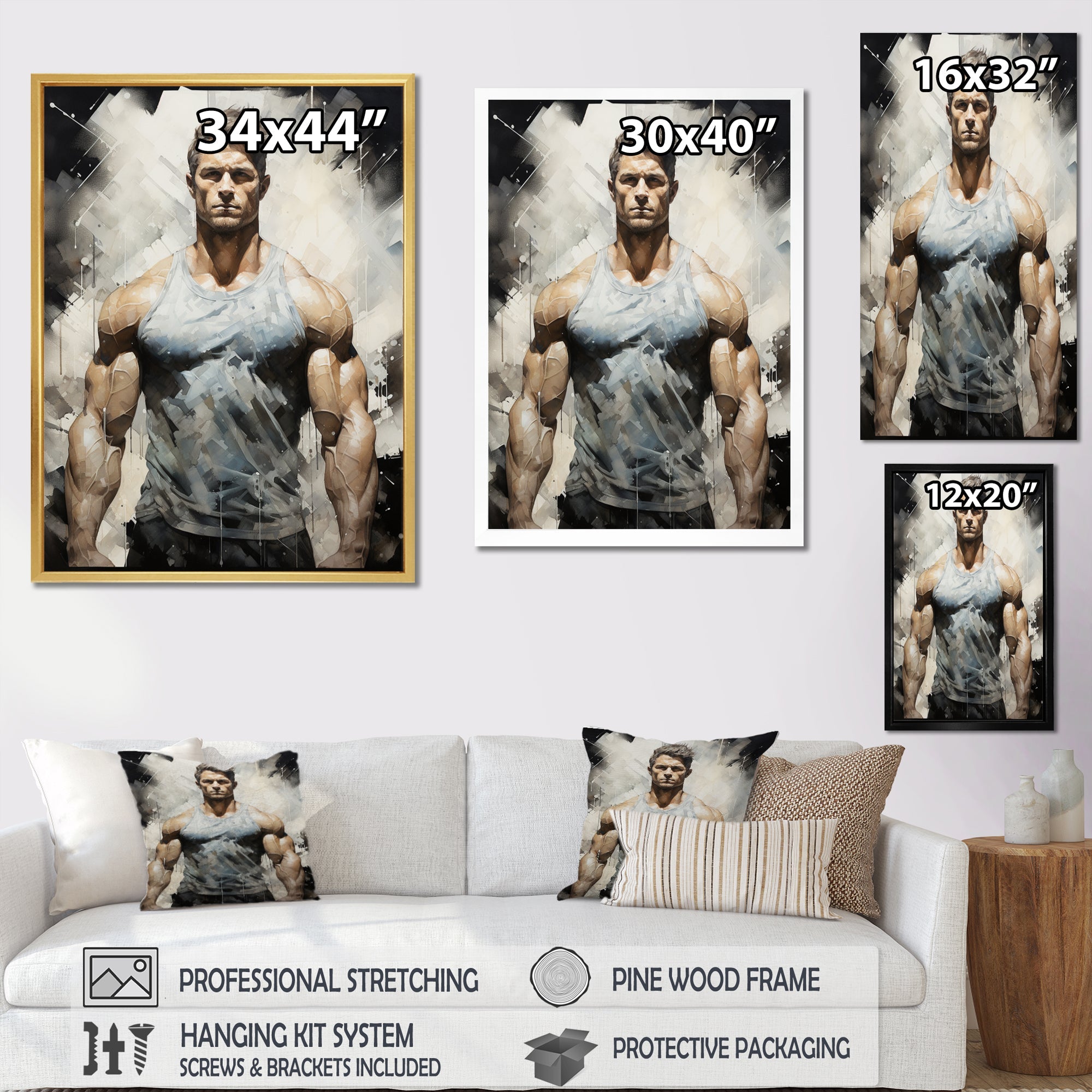 Bodybuilding The Chiseled Physique - Aerobic & Bodybuilding Canvas Wall Art