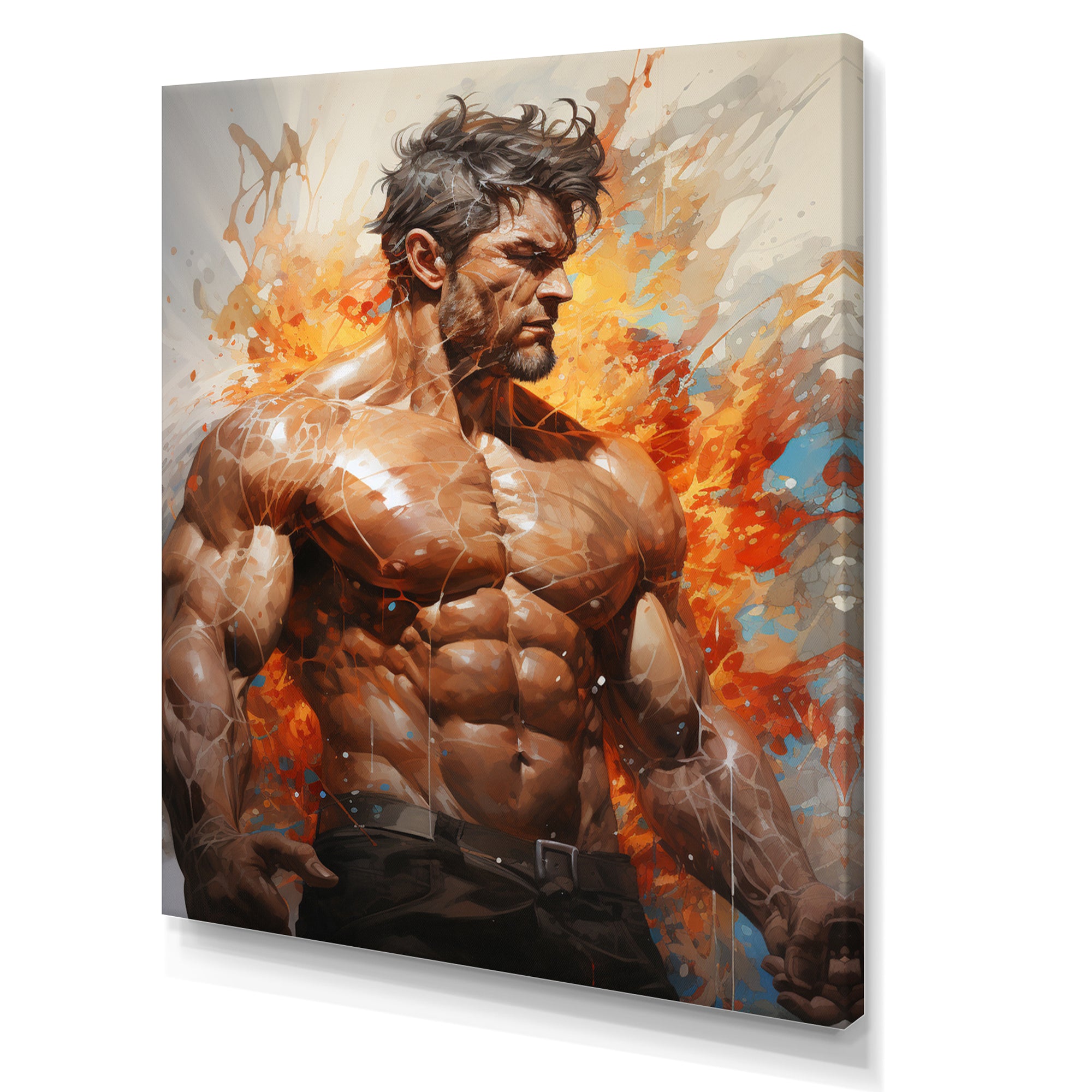 Bodybuilding The Flex - Aerobic & Bodybuilding Canvas Wall Art