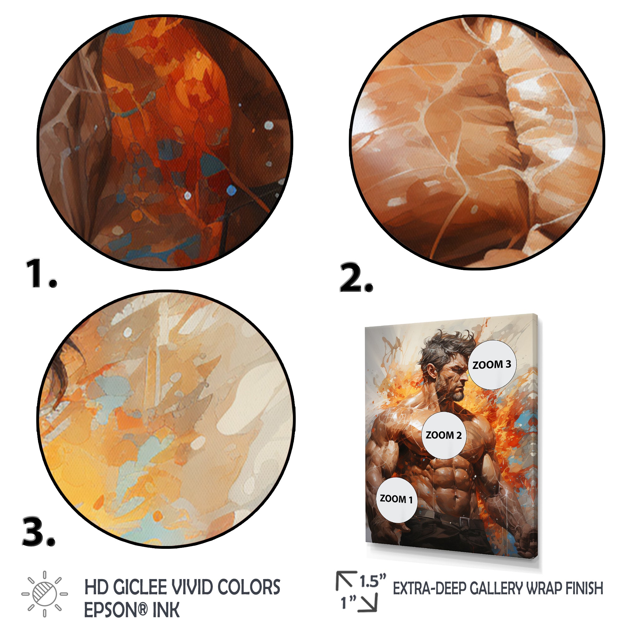 Bodybuilding The Flex - Aerobic & Bodybuilding Canvas Wall Art