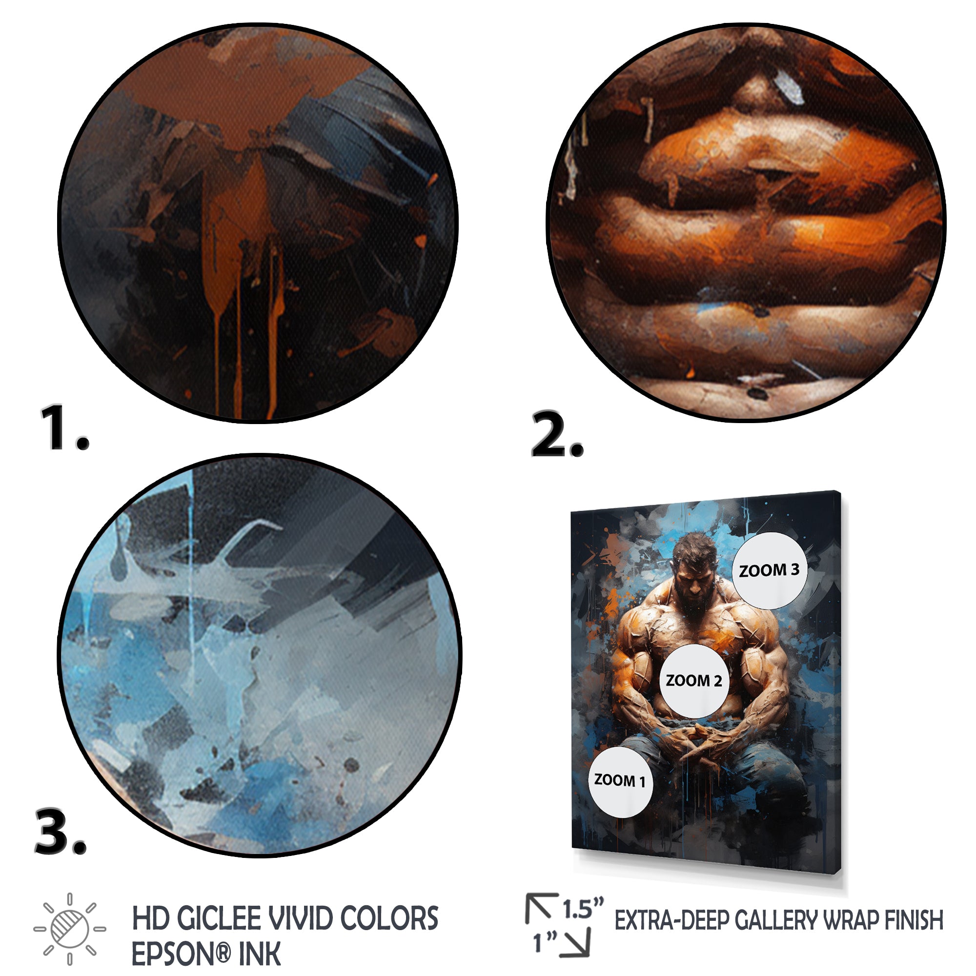 Bodybuilding The Power - Aerobic & Bodybuilding Canvas Wall Art