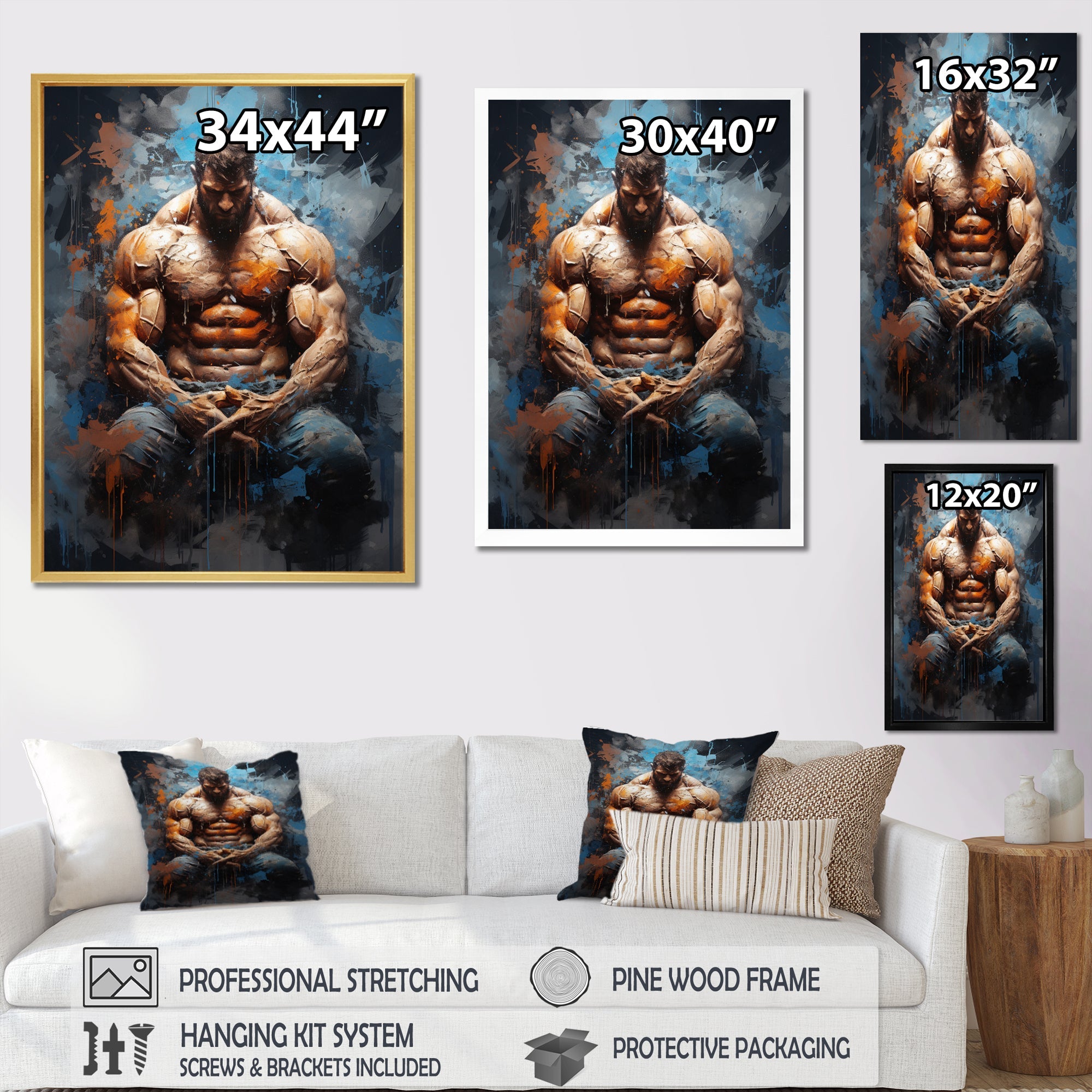 Bodybuilding The Power - Aerobic & Bodybuilding Canvas Wall Art