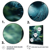 Teal Buddhism Buddhas Serenity I - Spiritual Canvas Wall Art