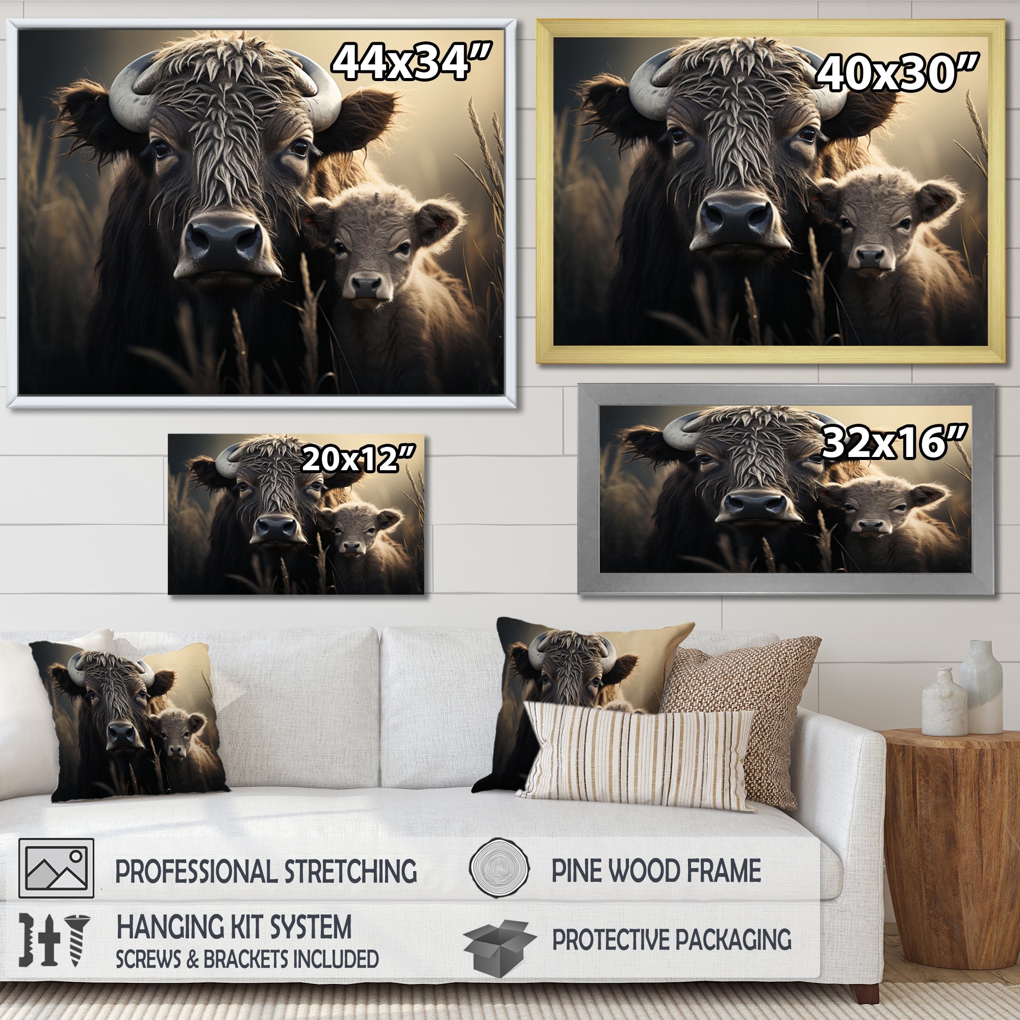 Brown Buffalo Gentle Guardians - Buffalo Wall Decor