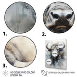 Grey Buffalo Majestic Profile Pointillism - Buffalo Wall Art Prints