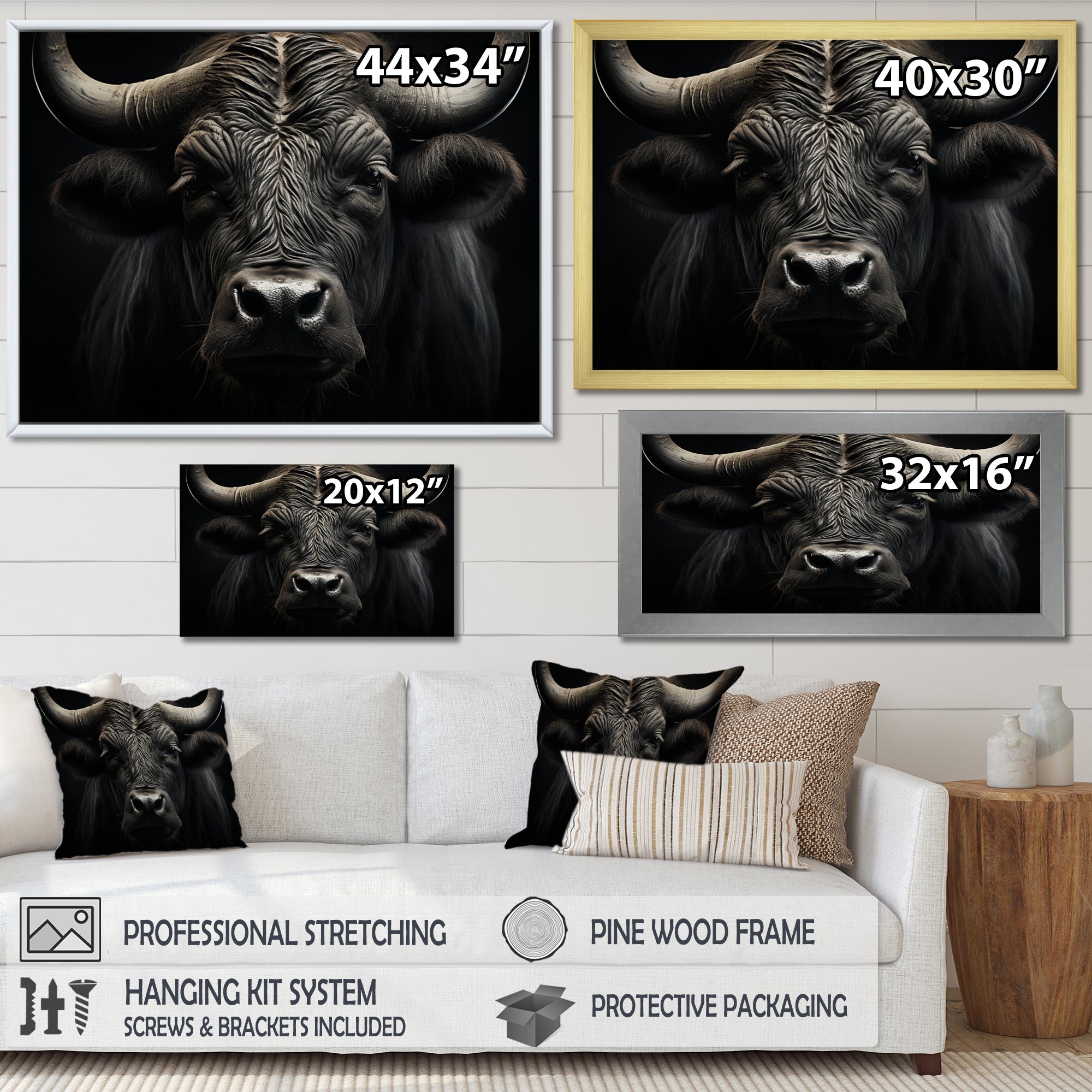 Black White Buffalo Whispers Of Wisdom - Buffalo Wall Decor