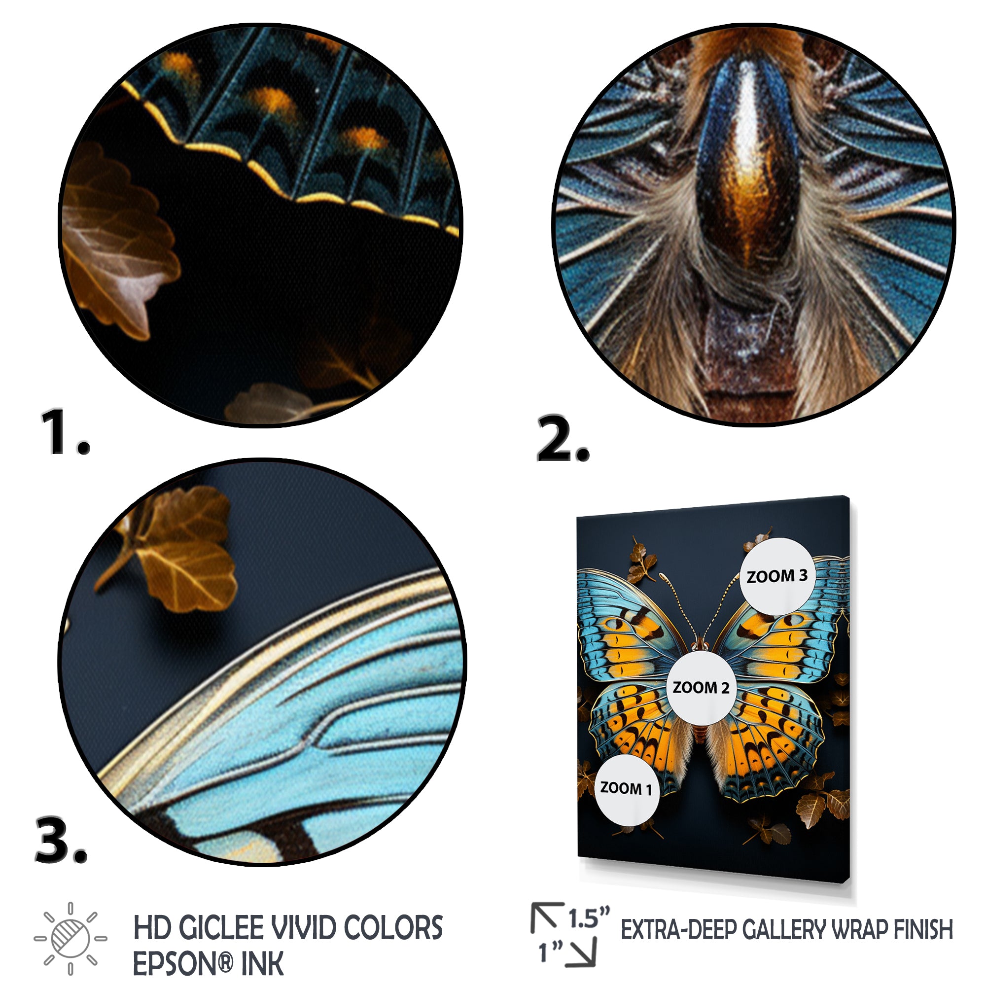 Teal Yellow Butterfly Animal - Butterfly Living Room Wall Art