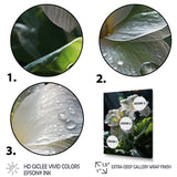 White Green Butterfly Portrait Vibrant - Butterfly Canvas Wall Art