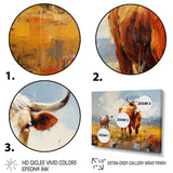 Cattle Pastoral Grazers Collage - Cattle Living Room Wall Art