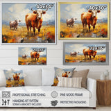 Cattle Pastoral Grazers Collage - Cattle Living Room Wall Art