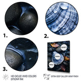 Grey Clam Dappled Depths - Clam Bedroom Wall Art