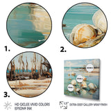 Turquoise Clam Oceanic Rhythm - Turquoise Clam Wall Art