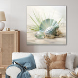 Clam Underwater Serenity - Clam Canvas Wall Art
