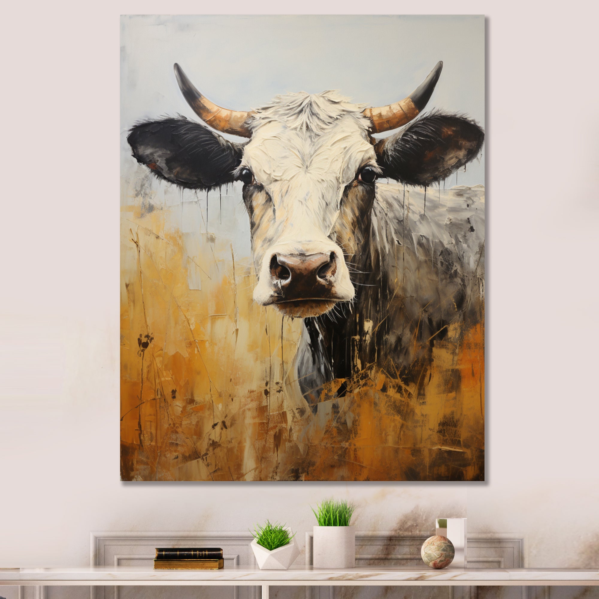 Cow Bovine Brilliance - Cow Living Room Wall Art