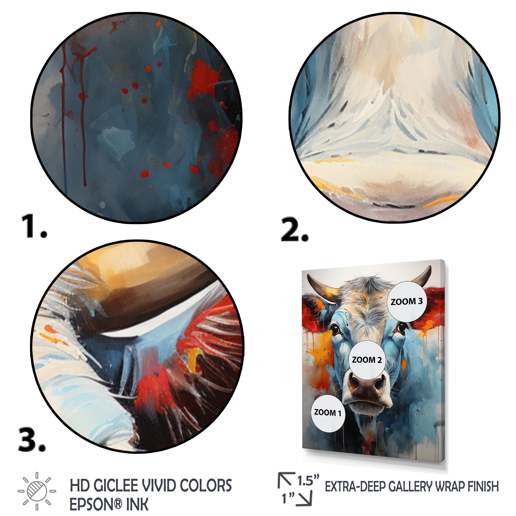 Cow Wisdom - Orange Cow Wall Art