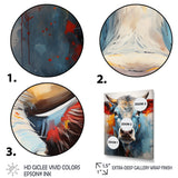 Cow Wisdom - Orange Cow Wall Art