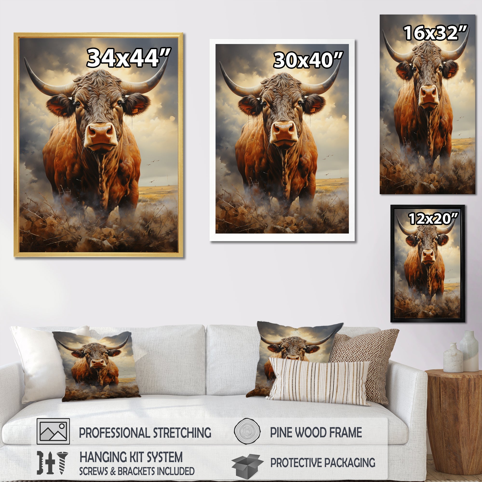 Cow Noble Guardians - Cow Wall Decor