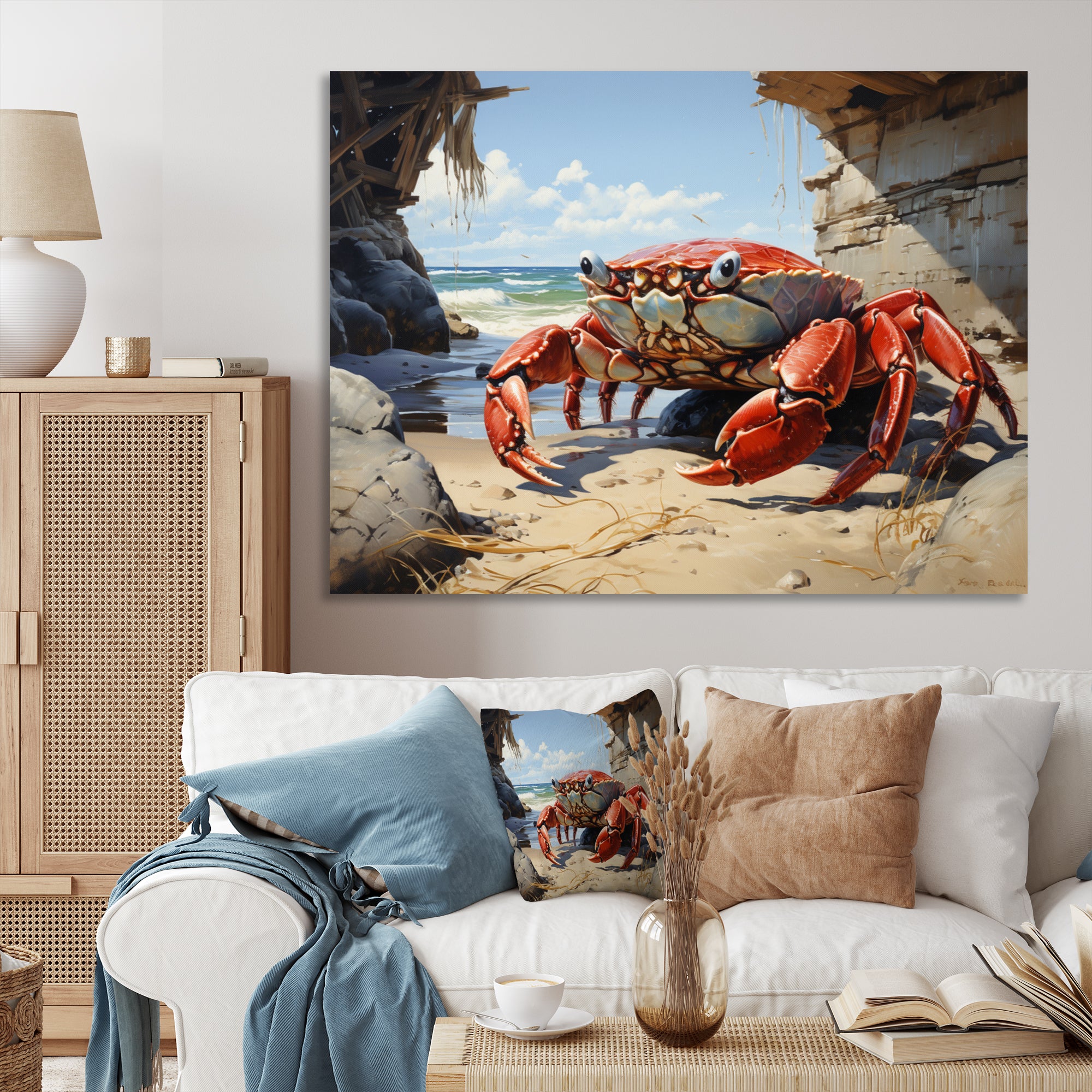 Crabs Corner - Crab Canvas Wall Art