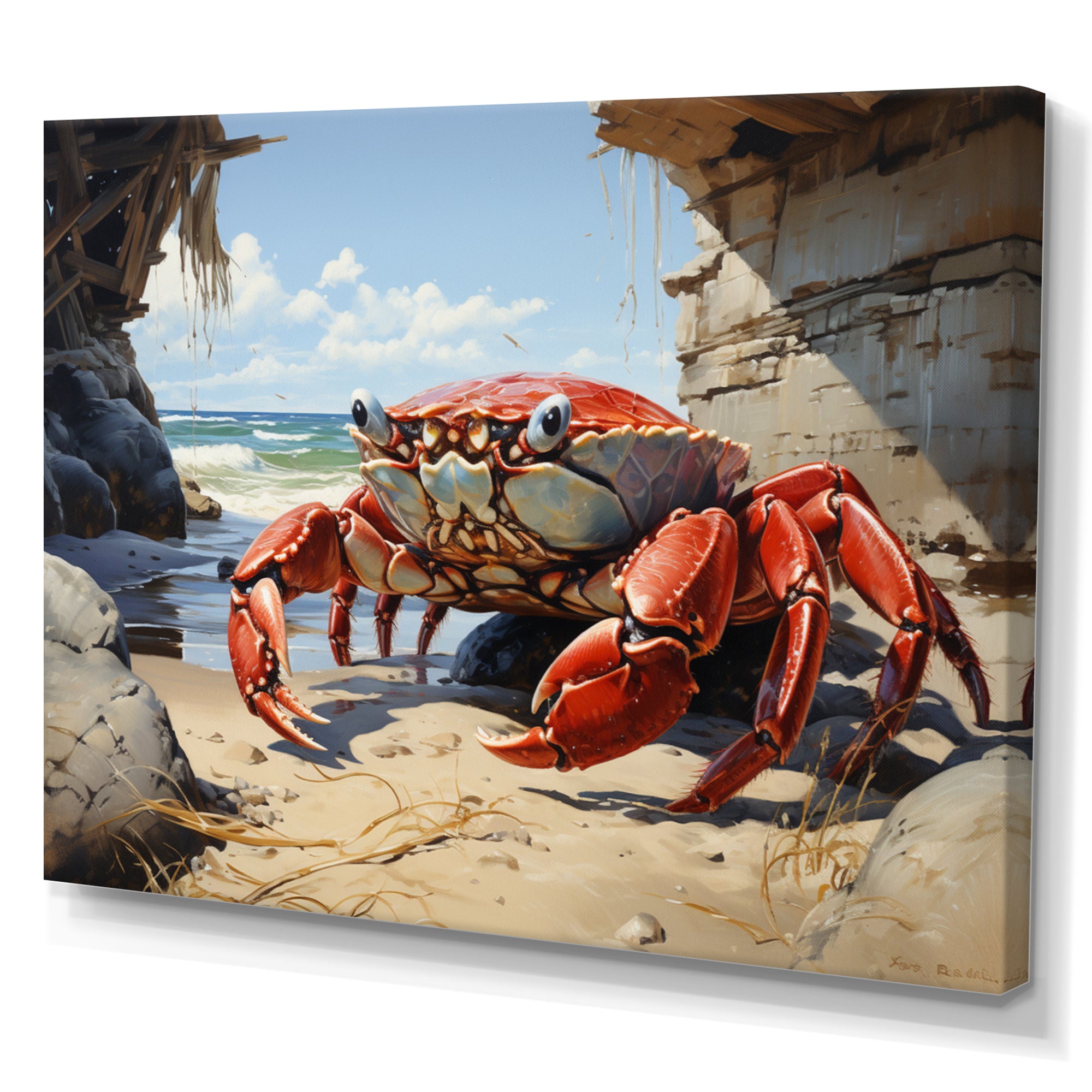 Crabs Corner - Crab Canvas Wall Art
