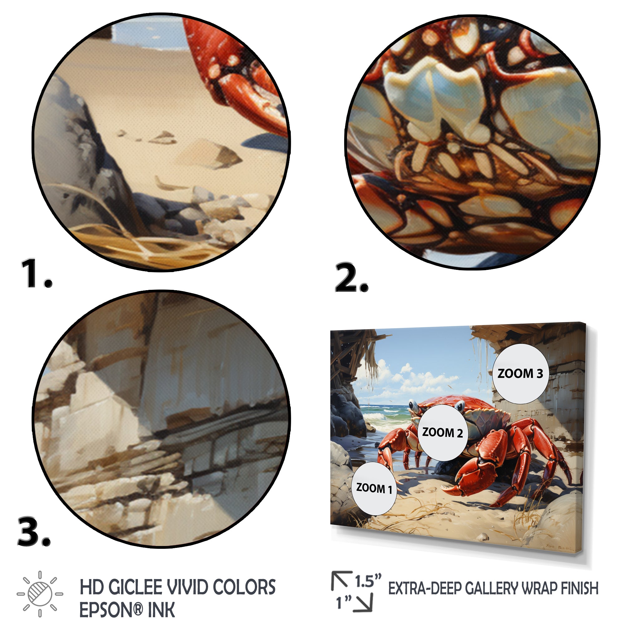 Crabs Corner - Crab Canvas Wall Art